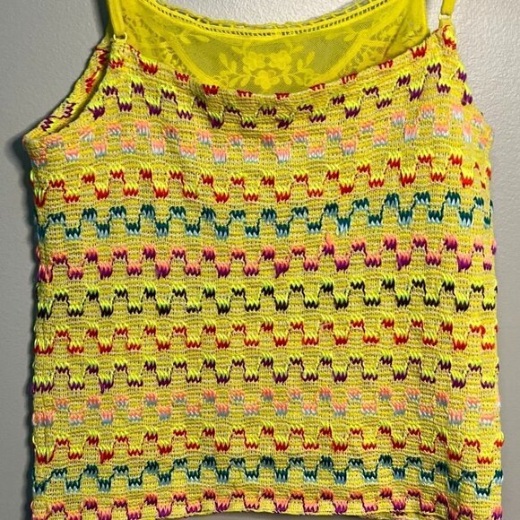 Free People Vintage Top Tank T Shirt Size S in Yellow - Picture 4 of 5